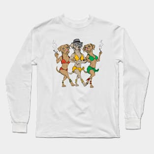 Three cool dogs Long Sleeve T-Shirt